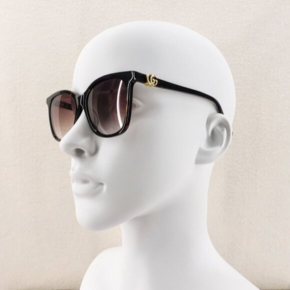 Gucci GG1071 Cat Eye Sunglasses Tortoise Brown OS - Picture 10 of 15